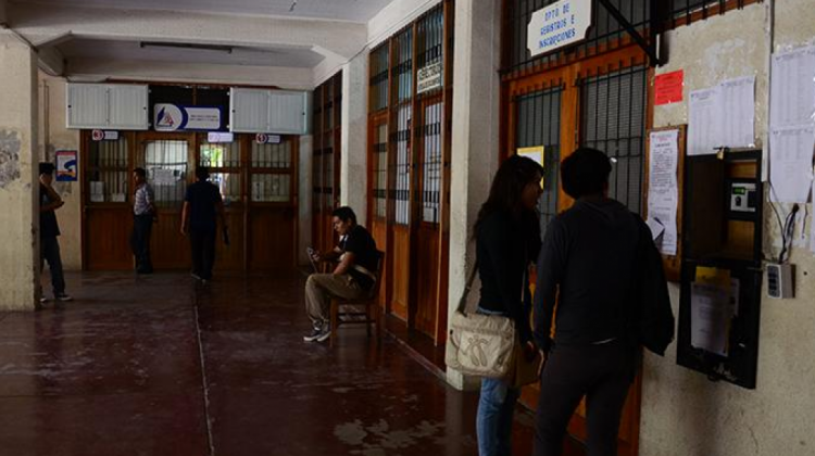 Oficinas de registro de trámites de la Universidad Mayor de San Simón (UMSS). Foto: Los Tiempos