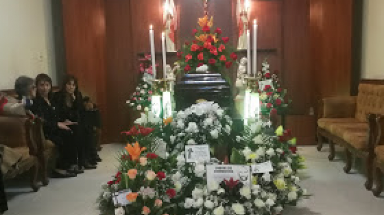 Velorio de sus restos mortales en Sucre. Foto ANF