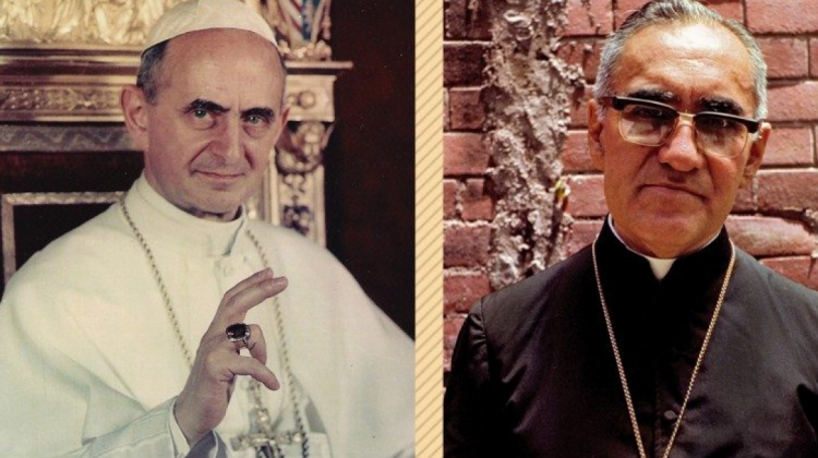 Pablo VI y Mons. Óscar Arnolfo Romero. Foto: Vatican News