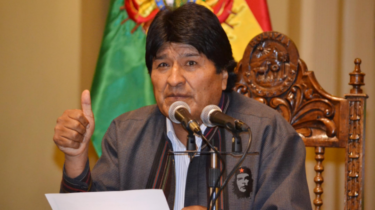 El presidente Evo Morales.  Foto: ABI