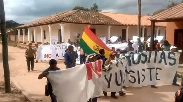 Resistencia contra la hidroeléctrica Rositas. Foto captura video