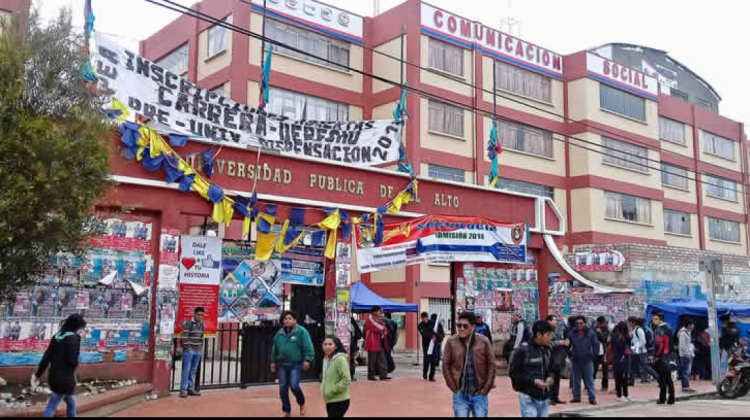 Instalaciones de la Universidad Pública de El Alto.