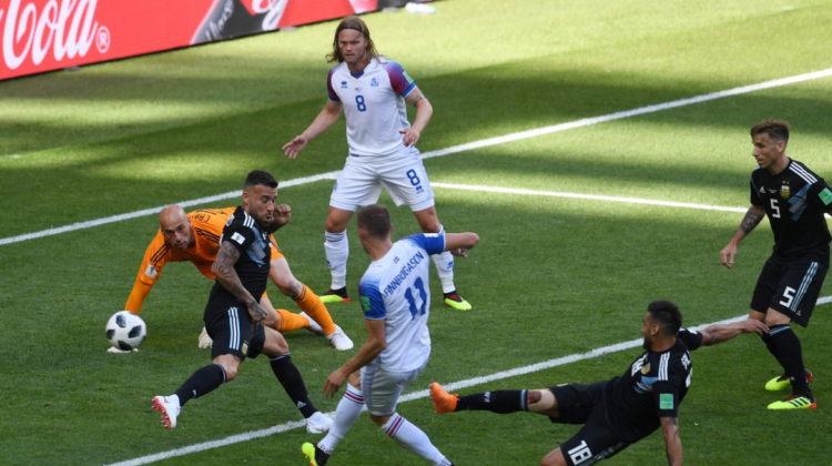 Argentina y Islandia empataron 1-1.  Foto:CONMEBOL