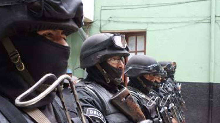 El equipo Delta de la Policía Boliviana.  Foto; Diario La Patria
