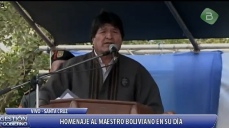 Presidente, Evo Morales . Foto: Captura BTV