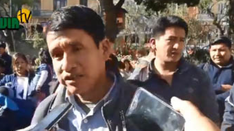 Dirigente máximo de Cofecay, Tito Flores. Foto: Captura video FM Bolivia
