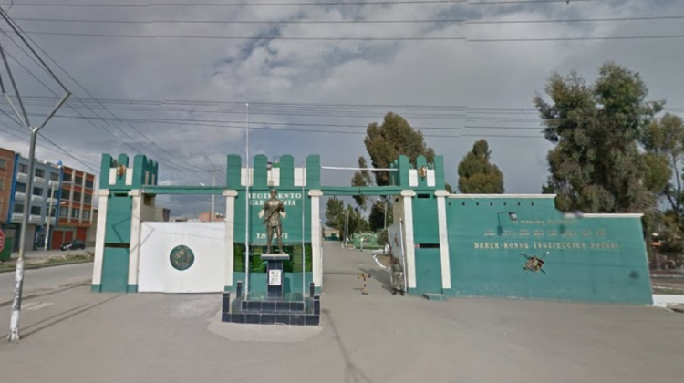 El hecho ocurrió en el cuartel Ingavi de El Alto. (Foto: Captura)