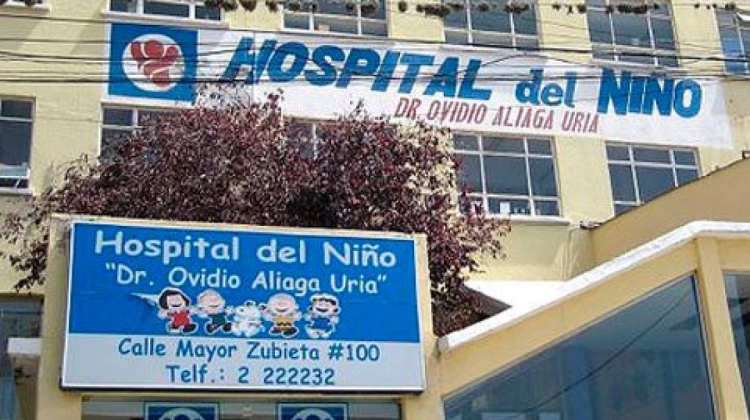 Frontis del Hospital del Niño "Ovidio Aliaga Uría". Foto: El Diario.