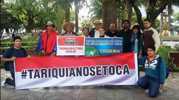 Organizaciones indígenas que rechazan actividad petrolera en la reserva. Foto: Marcial Fabricano