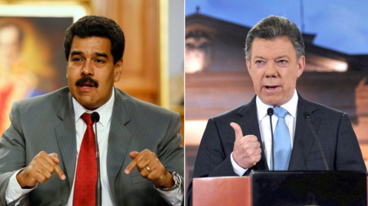 De izquierda a derecha: presidentes Nicolás Maduro y Juan Manuel Santos. Foto: BolivarCucuta.com