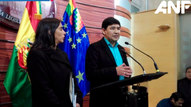 Los presidentes del Senado y Diputados en rueda de prensa. Foto: ANF