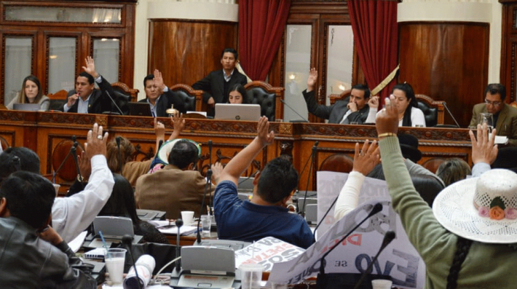 Legisladores durante la aprobación del proyecto de Ley. Foto: Diputados.