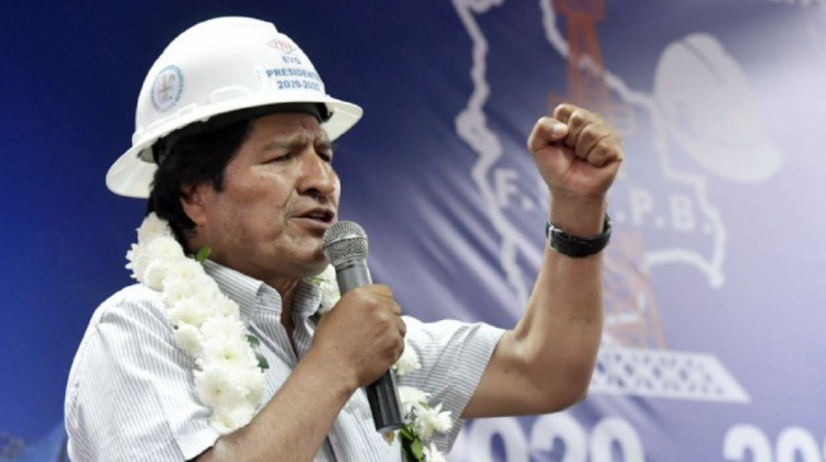 El presidente Evo Morales.  Foto: @evoespueblo.