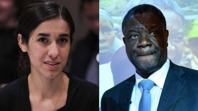 Nadia Murad y Denis Mukwege, ganadores del Premio Nobel de la Paz 2018. Foto: CNN