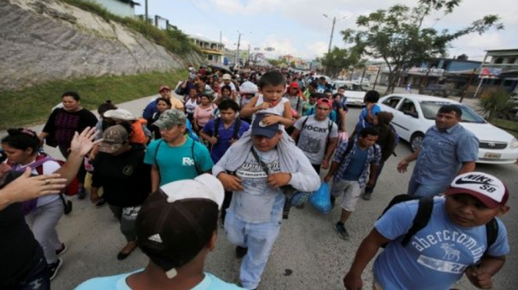Caravana de migrantes. Foto: Reuters