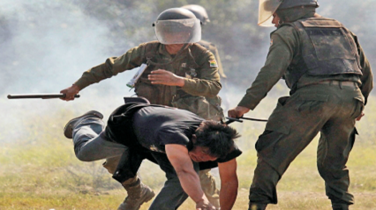 Abuso policial en el caso Chaparina. Foto: El Día