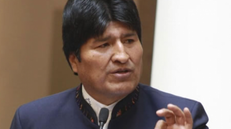 El presidente Evo Morales.  Foto: ABI