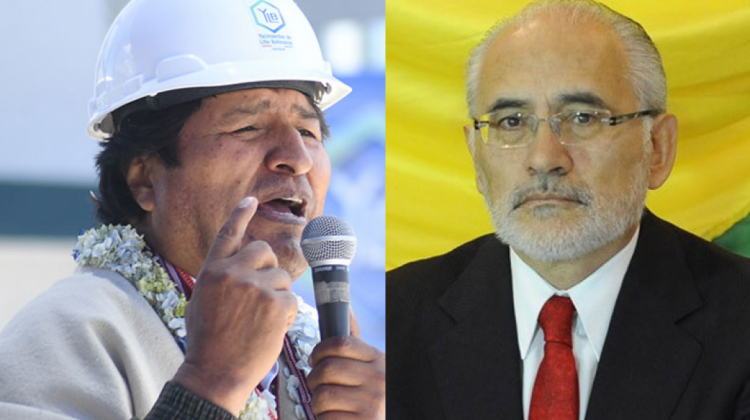 Evo Morales y Carlos Mesa. Fotos: Abi y Erbol.