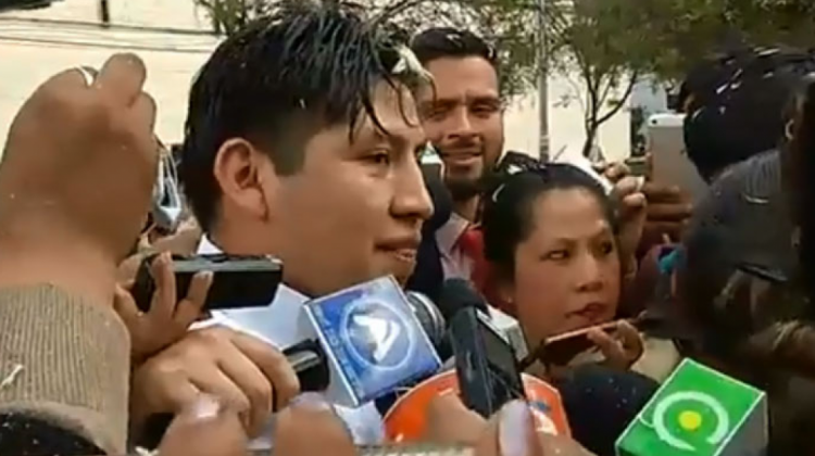 Jhiery Fernández a la salida de la cárcel. Foto: ANF.