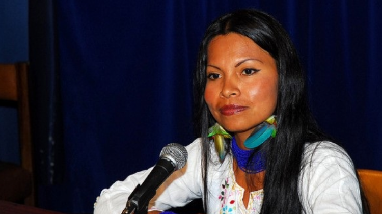 Mónica Chuji, indígena kichwa amazónica y exministra de Comunicación del Ecuador. Foto: Internet.