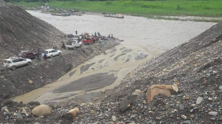 Crecida de ríos en Mapiri. Foto: Municipio de Mapiri.