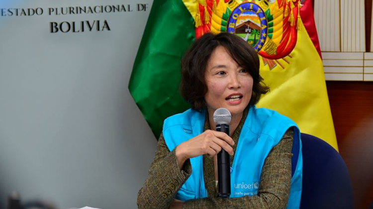 Representante de Unicef en Bolivia, Sunah Kim. Foto: Unicef