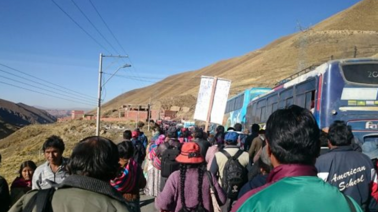 Una pasada movilización de los yungueños. Foto: Internet.