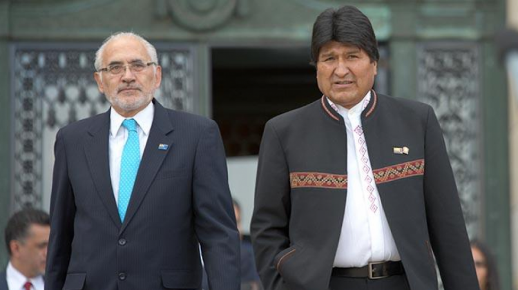 Carlos Mesa y Evo Morales. Foto: APG