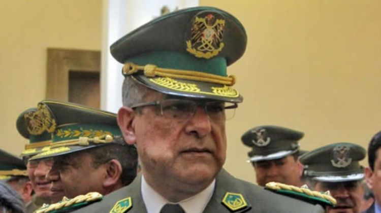 Faustino Mendoza, comandante general de la Policía Boliviana. Foto: archivo