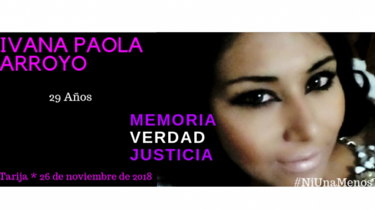 Ivana Paola Arroyo, víctima de feminicidio. Foto: Ni una menos Tarija.