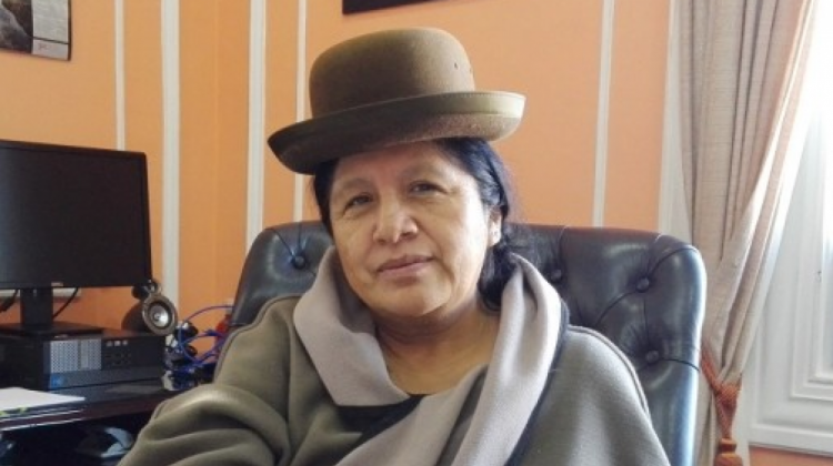 María Eugenia Choque es presidenta del TSE. Foto: Fuente Directa del OEP