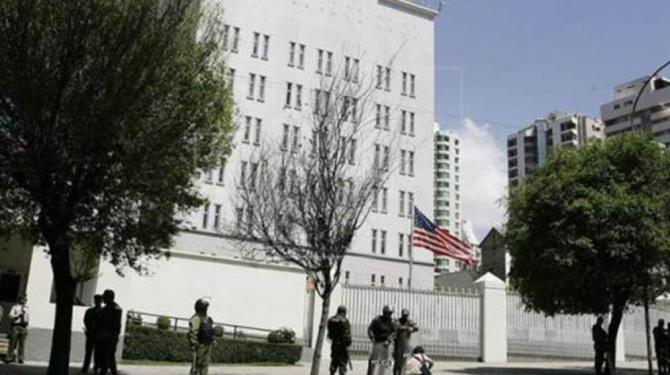 Embajada de EEUU en La Paz. Foto: Los Tiempos