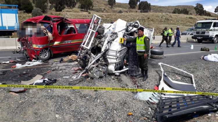 El accidente se registró en el sector denominado Morocollo. Foto: Policía Caminera.