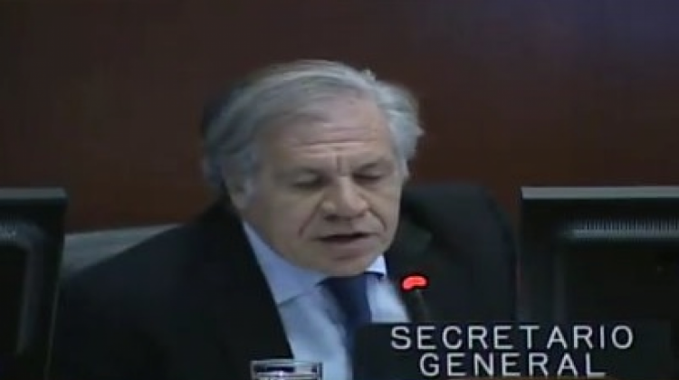 Secretario de la OEA, Luis Almagro. Foto: Captura de pantalla.