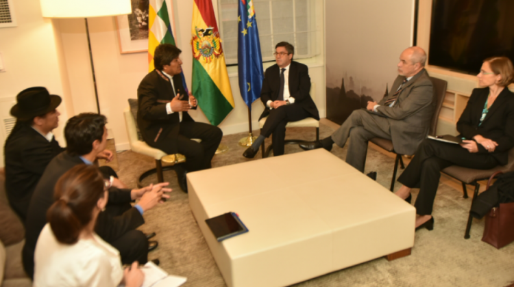 Reunión del Gobierno con el representante del BID en Bolivia. Foto archivo ANF