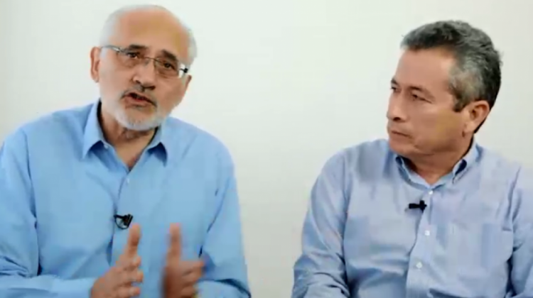Carlos Mesa y Gustavo Pedraza.  Foto: Captura de video.