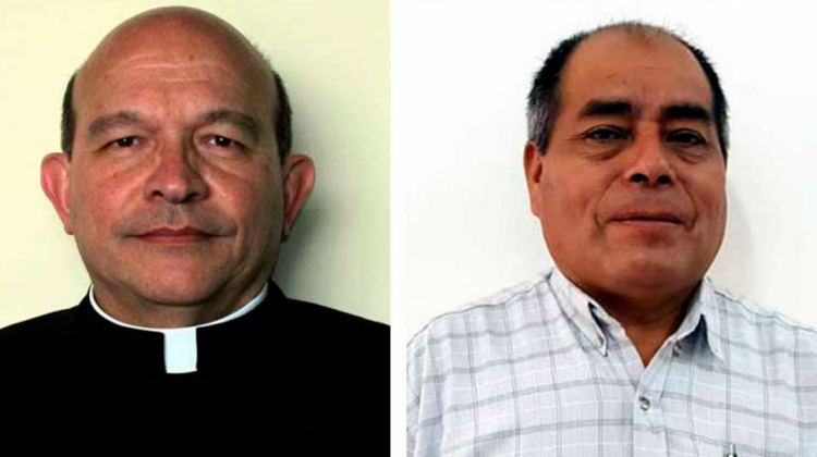 P. Carlos Curiel (izq) y P. Juan Gómez (der.) Foto. CEB