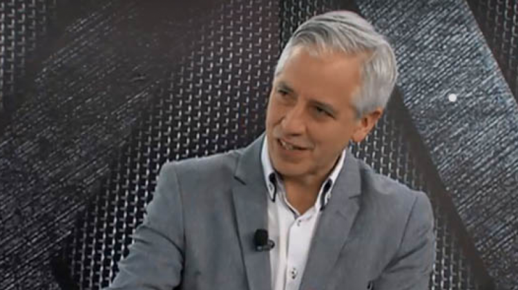 El vicepresidente Álvaro García Linera en Bolivia TV. Foto: captura de pantalla