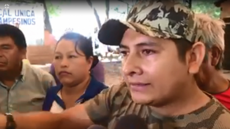 Dirigente de las Juventudes del MAS, Rolando Cuéllar. Foto: captura de pantalla