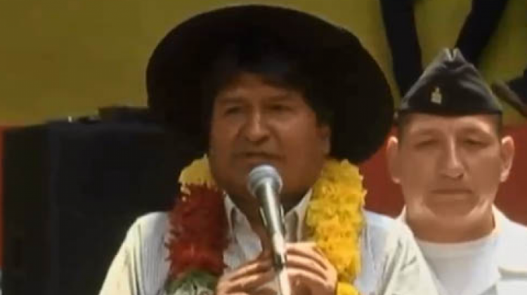 El presidente Evo Morales. Foto: captura de pantalla