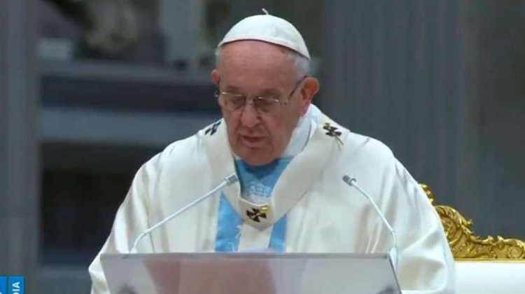 Papa Francisco durante la homilía de Año Nuevo. Foto: Captura