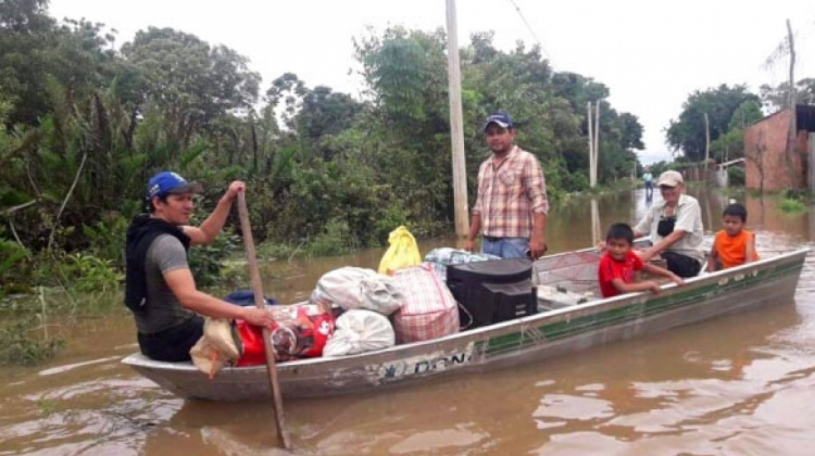 San Borja es uno de los municipios más afectados del Beni por desborde de ríos. Foto: Gobernación.