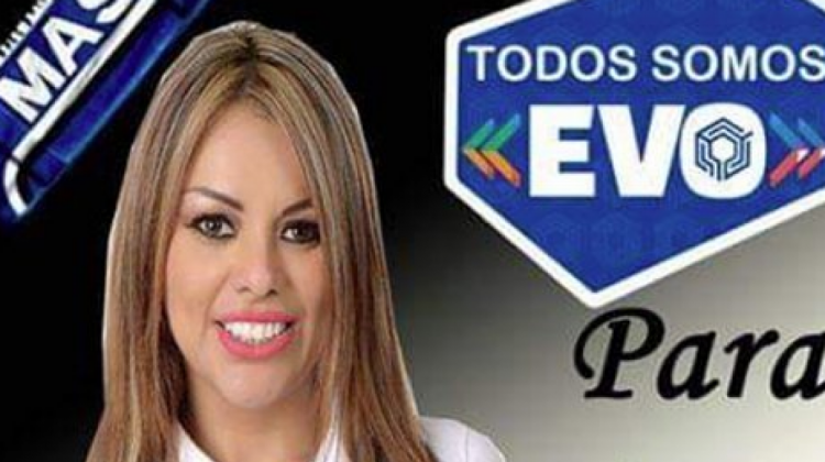 La excandidata a diputada plurinominal por el MAS, Carly Quiroga García. Foto: Facebook