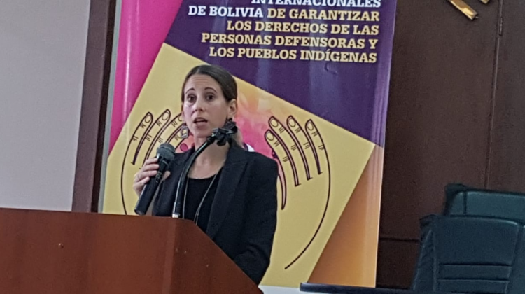 Maria Noel Leoni del Centro por la Justicia y el Derecho Internacional (CEJIL). Foto: ANF