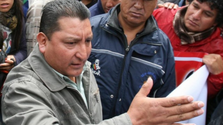 El secretario ejecutivo de la Confederación Nacional de Choferes de Bolivia, Ismael Fernández.  Foto: ANF