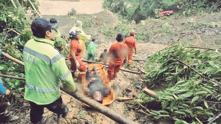 Las tareas de búsqueda y rescate se realizaron durante cinco días. Foto: @Pol_Boliviana.