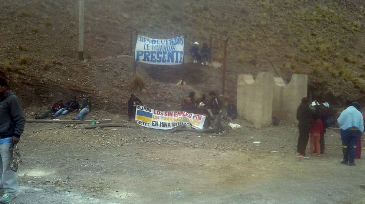Desempleados de Huanuni. Foto: Cortesía