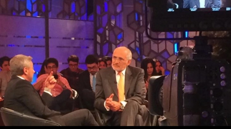 Entrevista a Mesa en TVN de Chile, 28 de septiembre de 2015.  Foto: Internet