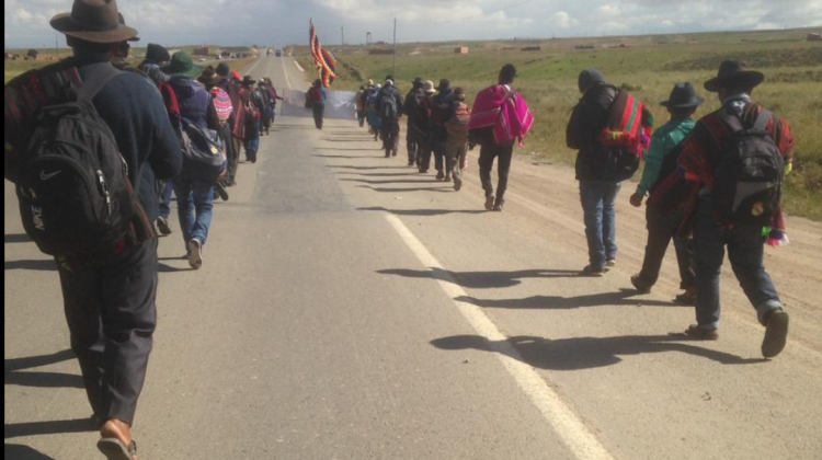 Marcha en defensa de los territorios indìgena campesinos y originarios. Fotos: Ruth Alipaz