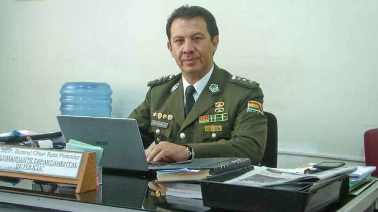 El excomandante departamental de Oruro, coronel Rommel Raña. Foto: archivo